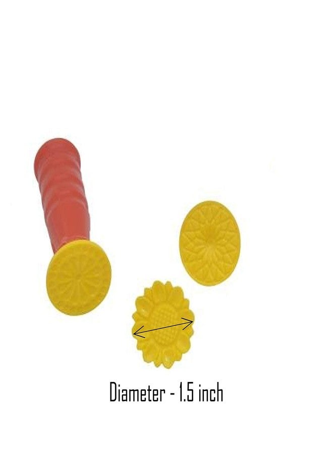 دي أس مجموعة طوابع بيدا دي إس 10 | مكبس قوالب حلوى هندية | حجم كبير 3.8 سم | متعدد الألوان - Image 5